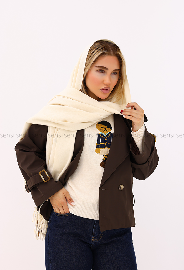 بارانی زنانه آستر دار یقه انگلیسی @کد1006633